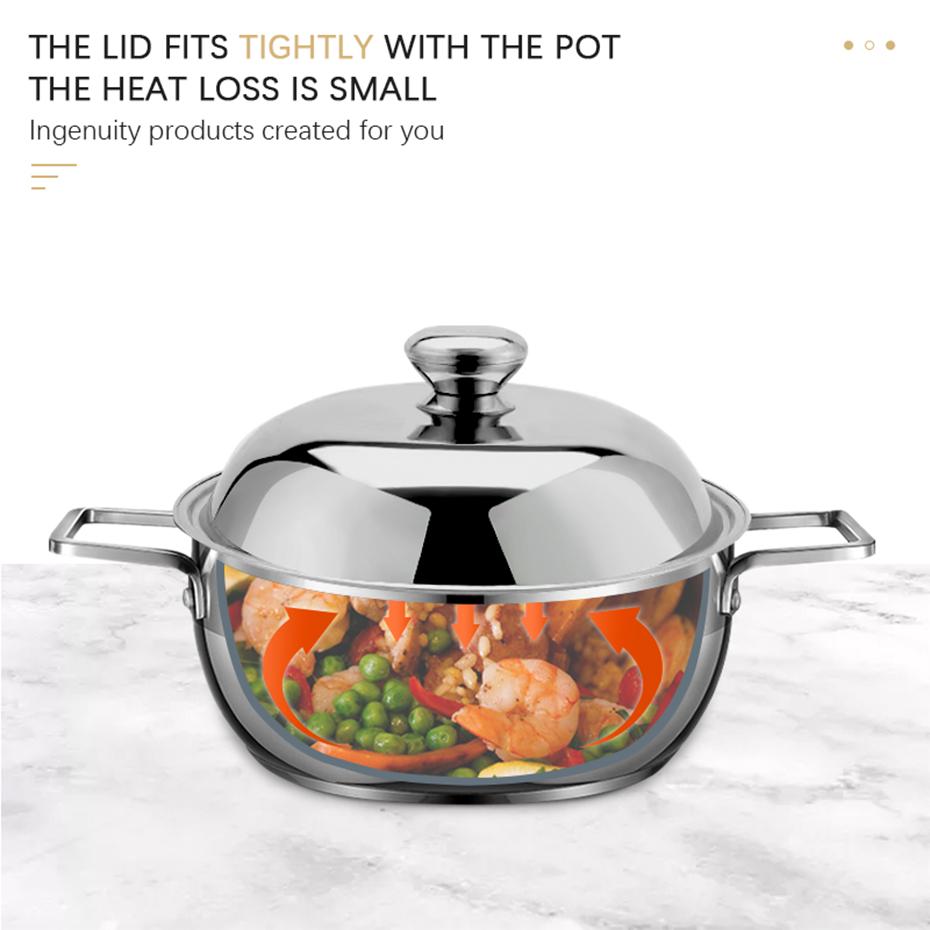 30/32/34/38cm Stainless Steel Wok Lid Universal Pot Lid Household Frying Pan Cover Cookware Replacement Parts Kitchen Tool