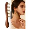 1pc Wide-Tooth Comb, Long Handle Large Round Teeth Scalp Massage Brush, Suitable For Curly & Straight Hair Styling Tool