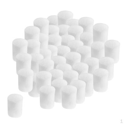 50 Pack Hydroponics Sponges Growing Media Cylindric - 3 Sizes,White