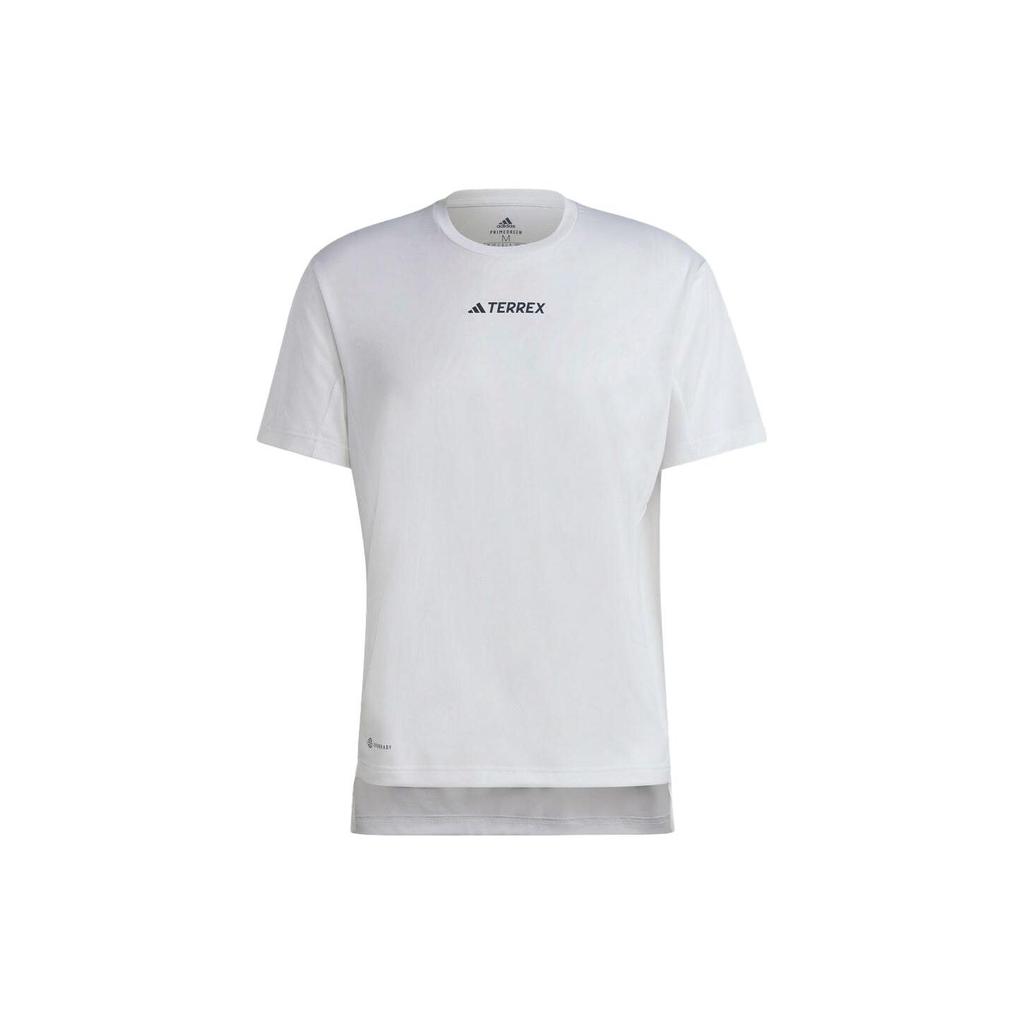 Adidas Loose Crew Neck Logo Print Short Sleeve T-Shirt Men Tops White HM4047