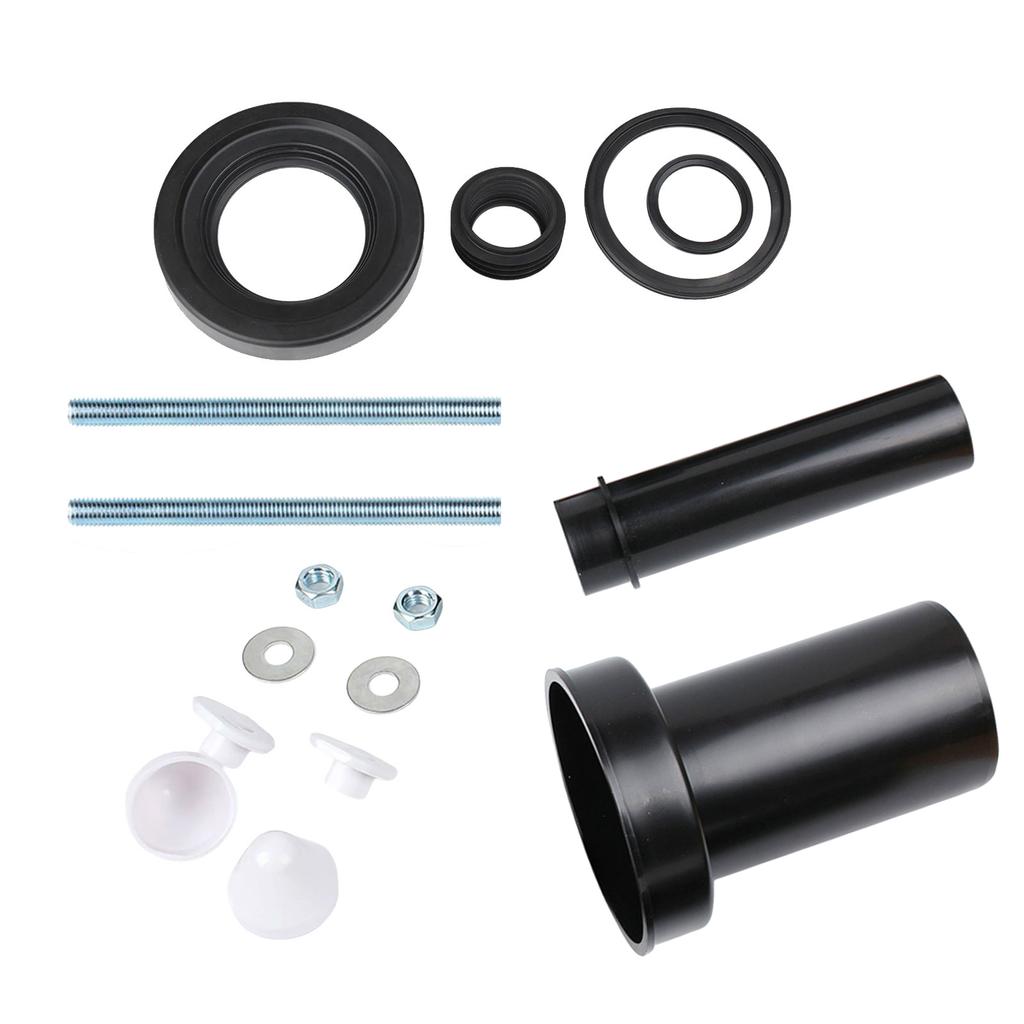 Wall Mounted Toilet Seal Rings set Rubber Seal Gaskets Pressure Resistant Toilet Seal for Leak Prevention & Odor Control