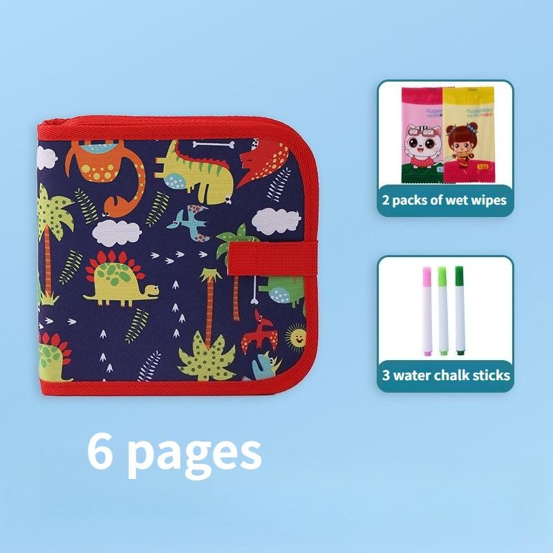 Löschbares Kritzelbuch für Kinder, Kleinkindspielzeug, wiederverwendbare Zeichenblöcke mit 12 Aquarellstiften, Vorschulspielzeug, Reise-Schreib-Malset
