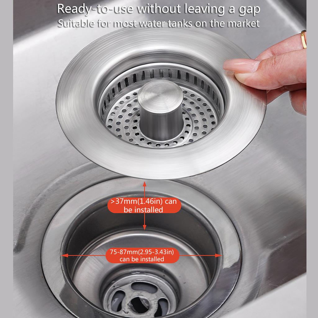 Upgrades Sink Drain Strainer Convenient Kitchen Sink Drain Stop Sink Drain Filter Perfect for Home & Restaurant Use