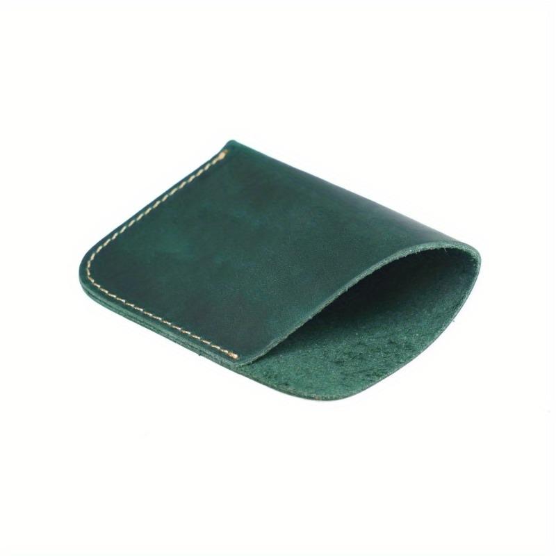 1 Pc Portable Leather Money Bag Hand-Stitched Vintage Cowhide Wallet Card Holder Pouch Organizer