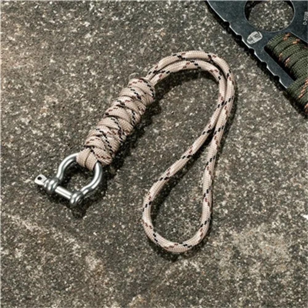 D-Schnalle Paracord Schlüsselanhänger Outdoor Stil Fallschirmschnur Schlüsselanhänger Felsklettern