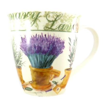 [Q8810] - Büyük seramik 'Lavanta' çorba kupaları - 11x10. 5 cm