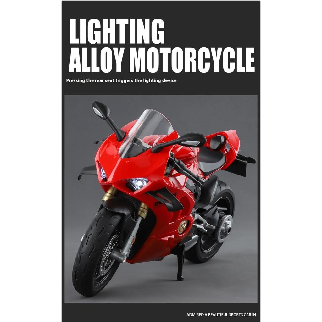 Modellino di Motocicletta in Lega Ducati V4S 1/9, Raffinato Ornamento da Scrivania, Il Miglior Oggetto da Collezione per gli Appassionati di Moto, Regalo di Halloween