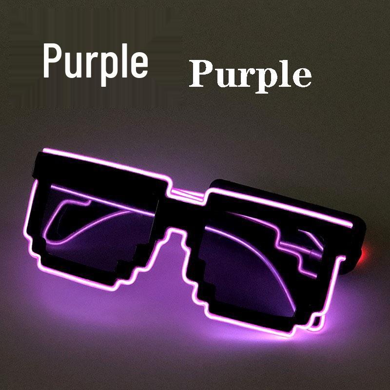 LED Mosaic Party Sunglasses - Cool Night Glow Glasses for Birthdays, Concerts, and Nightclubs