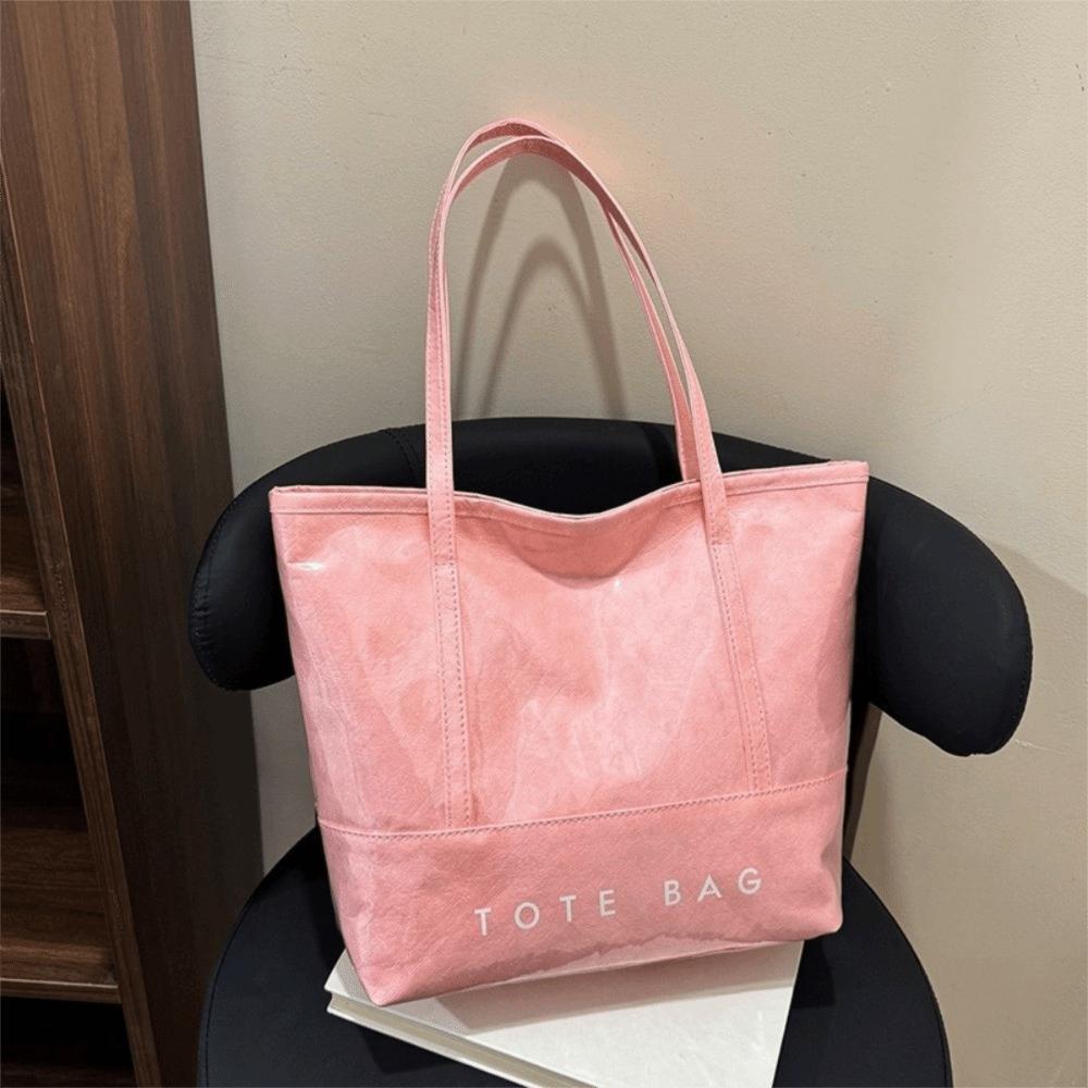 Solid Color Transparent Jelly Bag Multi Function Letter Prints Handbags Cute Armpit Bags Summer