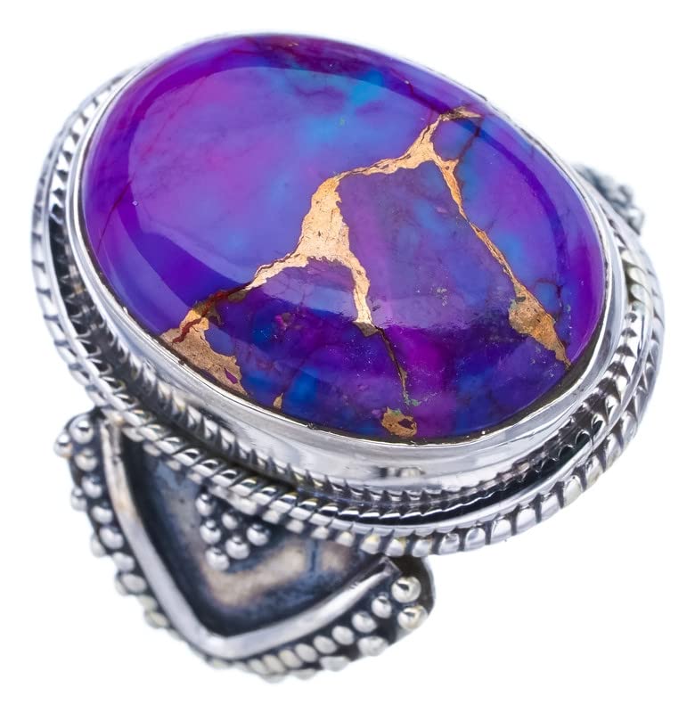 

StarGems® Natural Copper Turquoise Handmade 925 Sterling Silver Ring 7.5 F2291