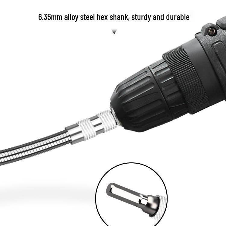 Universal Swivel Joint for Electric Drill and Screwdriver - Flexible Shaft Adapter with Conversion Head
