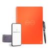 Rocketbook Cahier Numérique Réutilisable Smart Notebook A5 Orange Bloc-notes Papier à Points Stylo Effaçable et Lingette Gadget de Bureau avec Application Rocketbook Réduire le Papier
