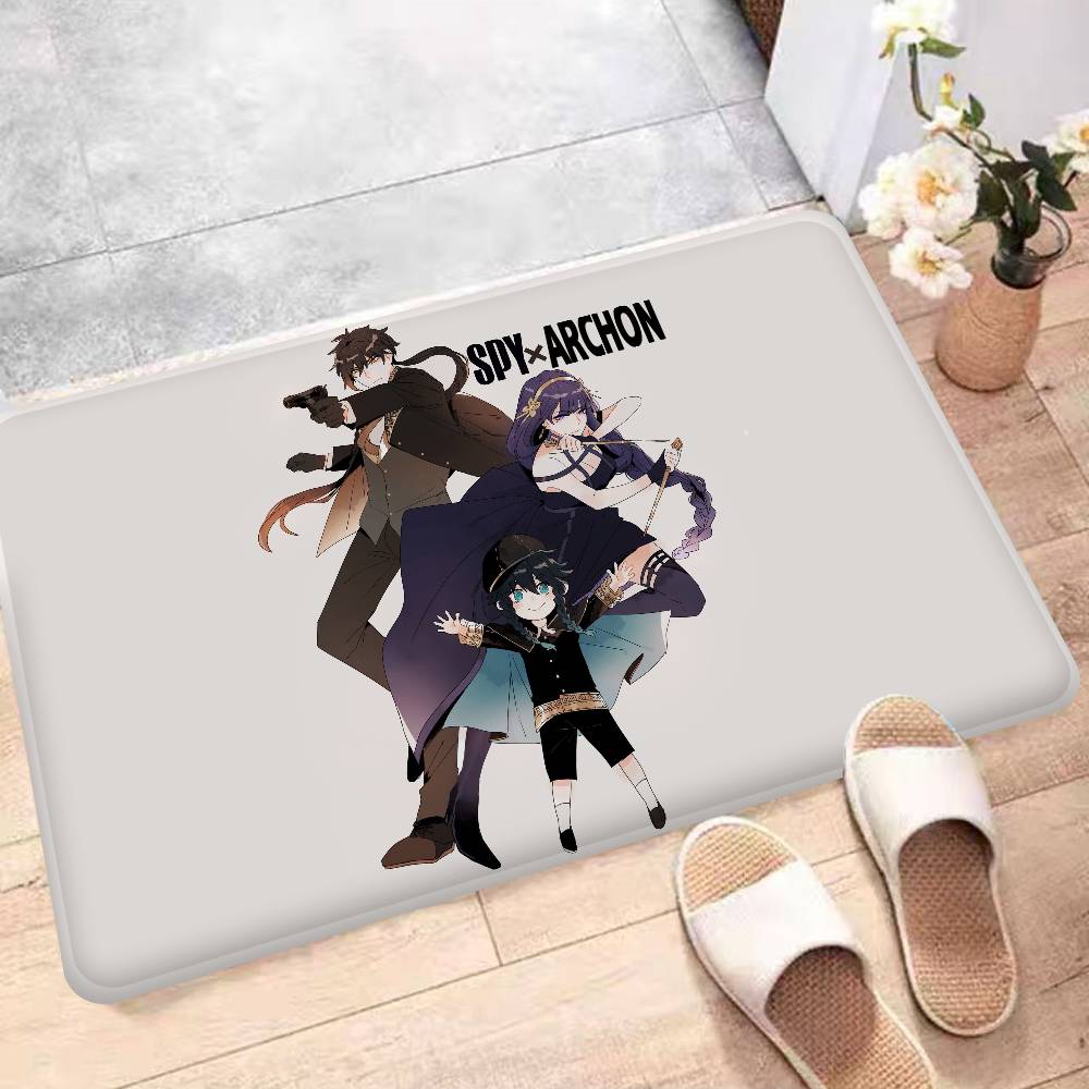 Japanischer Manga Spy X Family Fußmatte Rutschfest Wasserabsorbierend Langer Streifen Kissen Schlafzimmermatte Alfombra