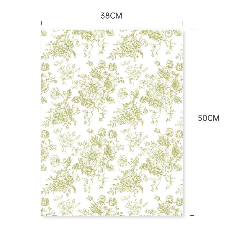 Xinrui Retro Floral Printed Waterproof Wrapping Paper for Flower Bouquets