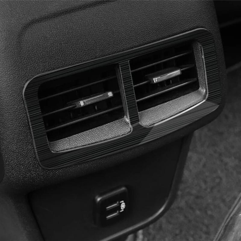 Car Rear Armrest Air AC Vent Outlet / Water Cup Holder Panel Cover Trim Interior Accessories For Chevrolet Equinox 2017 -