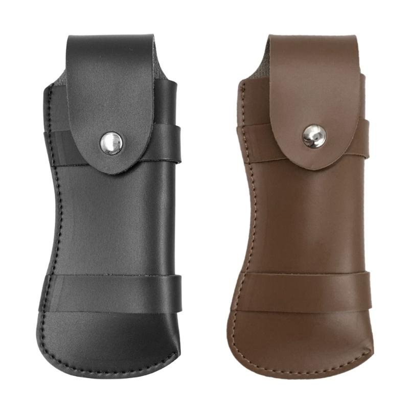 Horizontal Carry Cutter Pouch Belt Leather Folding Cutter Snap Case Holsters