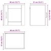 Wall Mounted Glass Cabinet PORTO Grey Sonoma 40 x 31 x 40 cm