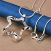 925 Sterling Silver 16-30 Inch Exquisite Twisted Star Pendant Necklace for Women's Wedding Fashion Jewelry Accessories Gifts