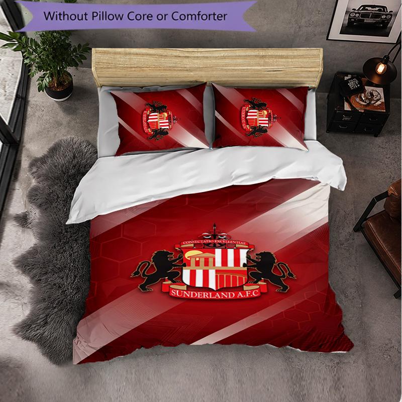 Biancheria da letto a tema Sunderland Set 3 pezzi Copripiumino Biancheria da letto decorativa per camera da adolescente Decorazione per la casa