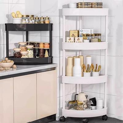 Movable Corner Shelf Household Storage Cart Living Room Elevated Design Shelf Toilet Modern Minimalism Storage Rack Snack Holder