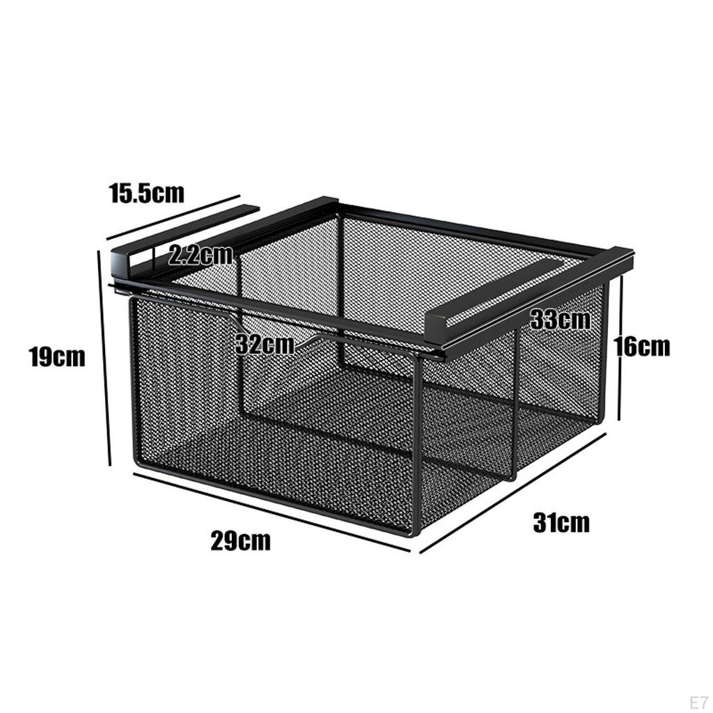 Basket Organizer, Pull-out Storage under The Shelf, Hanging Drawer