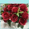 Sophie Real Touch Rose Bouquet Artificial 10 Stems Wedding Floral Home Decor