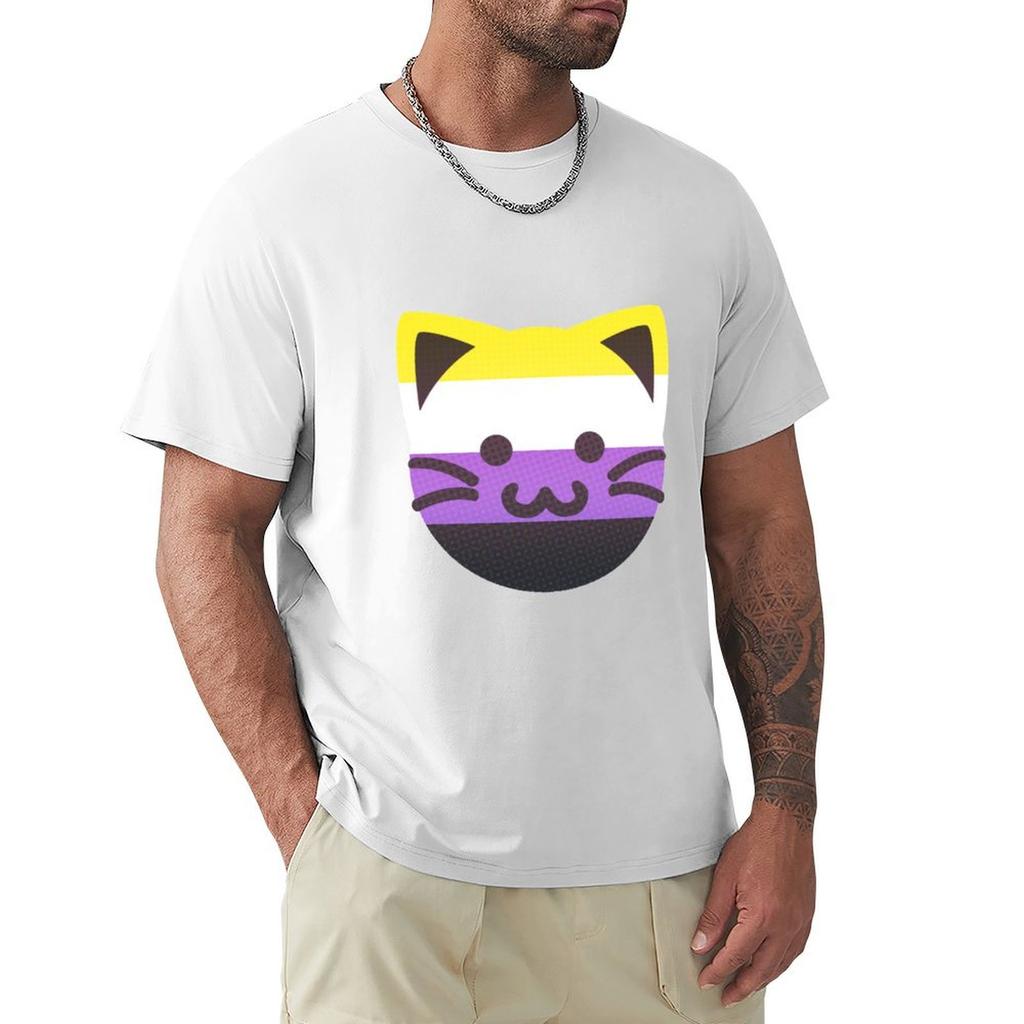 Nonbinary Pride Cat TShirt Funny tshirt custom tshirts mens designer clothes