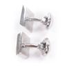 Excellent LOUIS VUITTON Cufflinks Cufflinks Damier Heritage Logo Square Silver Used