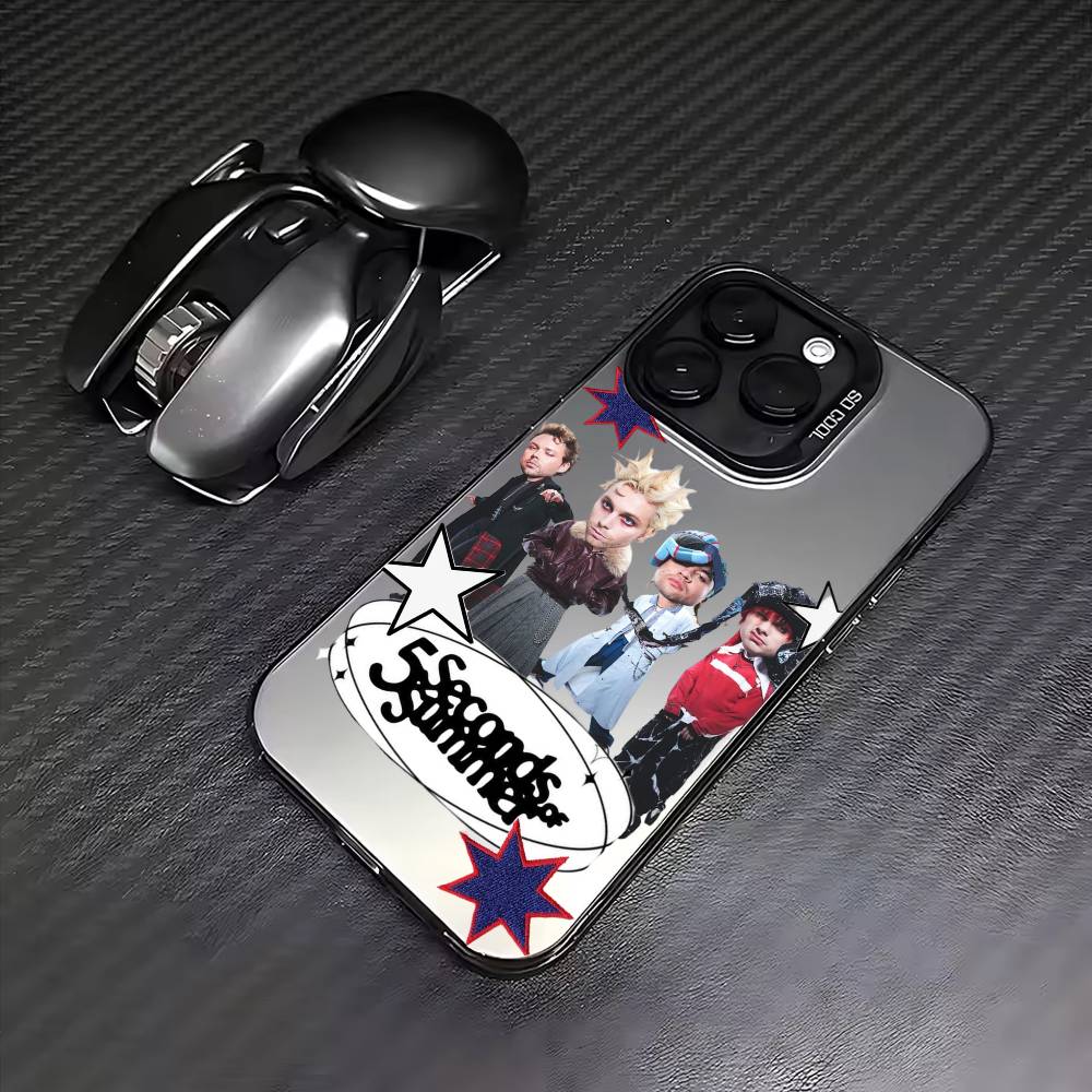 5 S-Seconds of S-Summer Band    Phone Case For iPhone17,16,15,14,13,12,11 Plus,Pro Max Colored Silver Plated Inside Cover