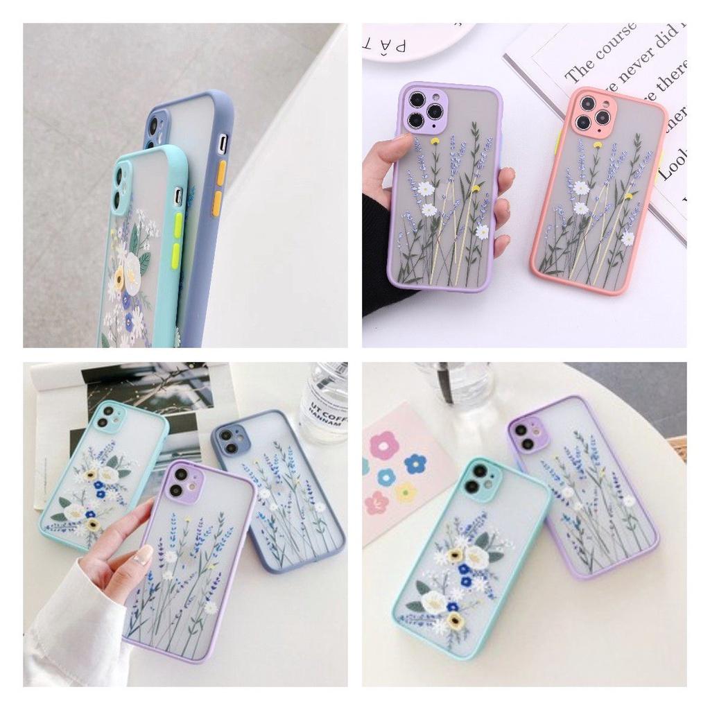 Lavender Floret Iphone13 Protective Case Soft Silicon Transparent Back Cover Shockproof Matte Anti-skid