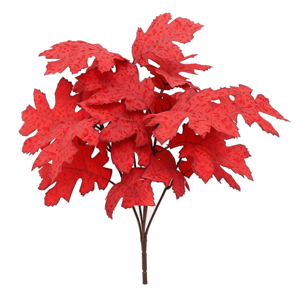 Artificial Maple Leaf Bundles for Thanksgiving Home Decor, Faux Fall Flowers Small Bouquets Centerpiece or Mantel