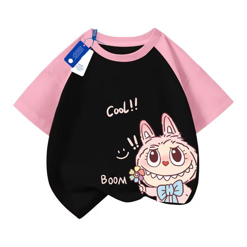 Kawaii LABUBU Anime 3D-Druck Cartoon Anime Kinder T-Shirt Sommer Kurzarm T-Shirt Mädchen Junge T-Shirt Tops