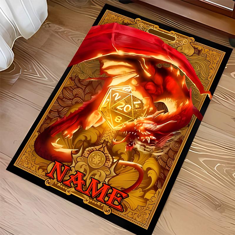 Custom Personalization Dungeons & Dragons Print Area Rug - Soft, Washable Non-Slip Indoor Mat,Living Room,Home&Office Decorative Rug