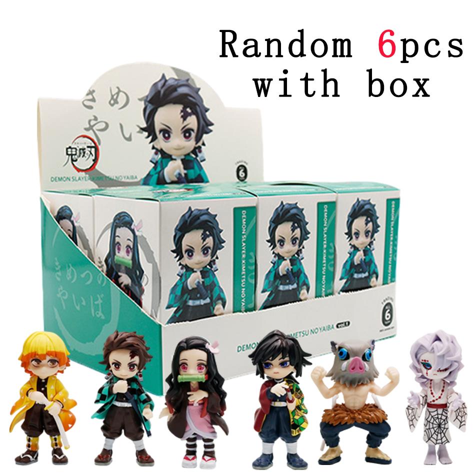 Raumdekorationen Kimetsu no Yaiba Figur Kamado Tanjirou Actionfigur Agatsuma Zenitsu Nezuko Krieger PVC Modell Spielzeug