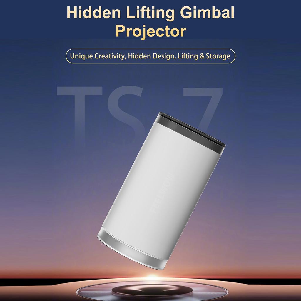 Mini Projector WiFi BT5.0 Android 13 System 180 degrees  Rotatable Movie Projector with 720P 100in Display