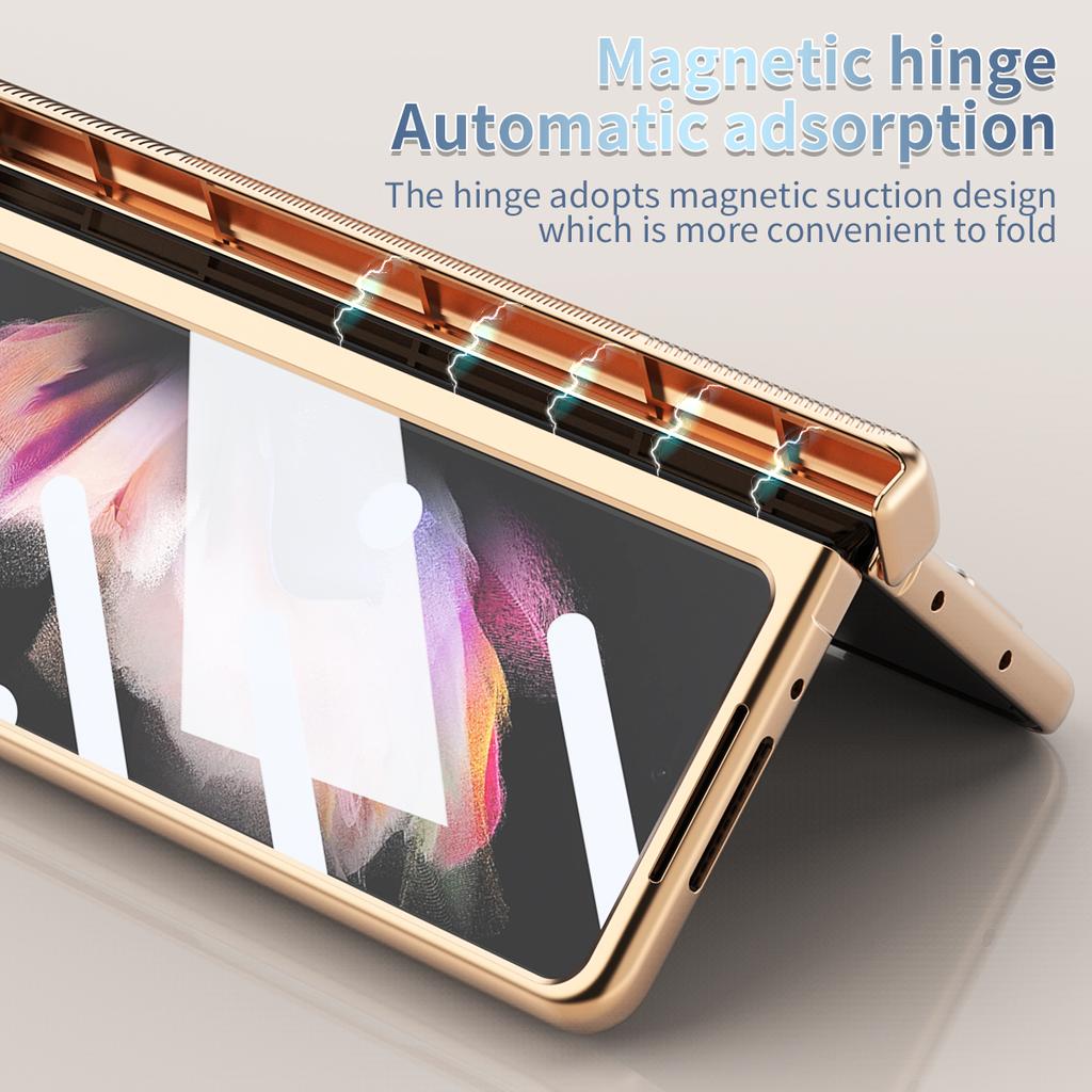 Shockproor Portable S Pen Case for Samsung Galaxy Z Fold 4 3 5G Fold4 Fold3 Fold5 Fold 5 Full Protecton Glass Film Covers