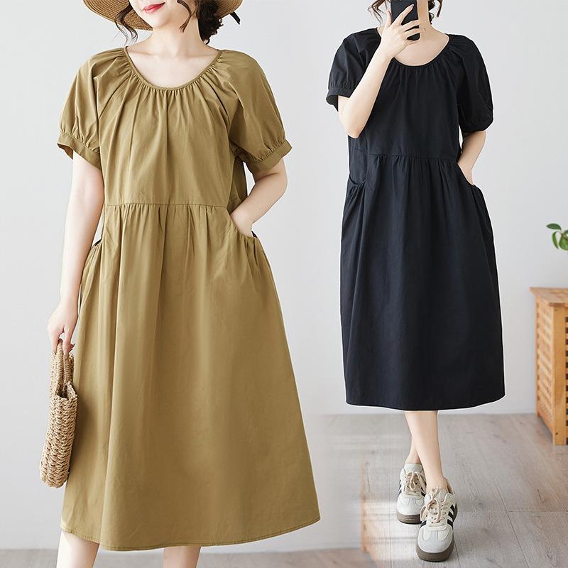 

Women s Button Front Cotton Dress Large L чёрный