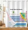 Creative Element Periodic Table Shower Curtain Modern Chemistry Pattern Waterproof Double Layer Bathroom Curtains Decoration