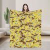 Soft Blanket Children Camping SpongeBobs Bikini Bottom Scene Throw Blanket  Flannel Bedspread For Home Decor Sofa Bed Cover