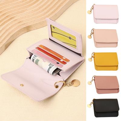 Einfache kurze Brieftasche Münzgeldbörse für Damen Kartenhalter Damen Mini Clutch