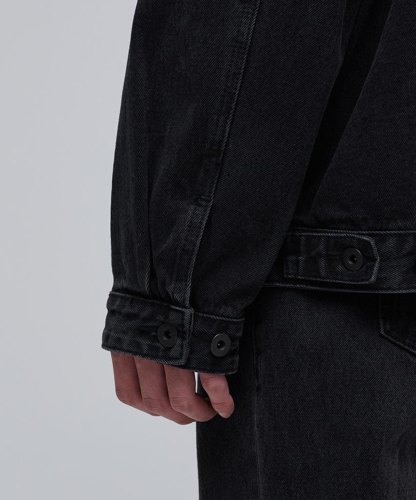 Musinsa Standard Oversized Denim Trucker Jacket [Washed Black]