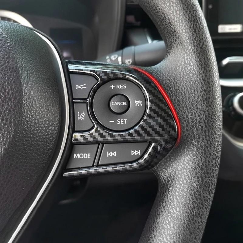 For Toyota RAV4 XA50 2019 2020 2026 2026 2026 2026 2026 Car Multi-function Steering Wheel Control Switch Button Panel Trim Cover