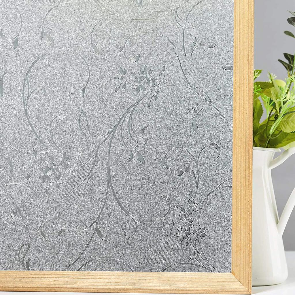 Mul-size Lattice Frosted Window Film Window Privacy Film Static Cling Window Vinyl Opaque Glass Sticker Non Adhesive Anti-UV