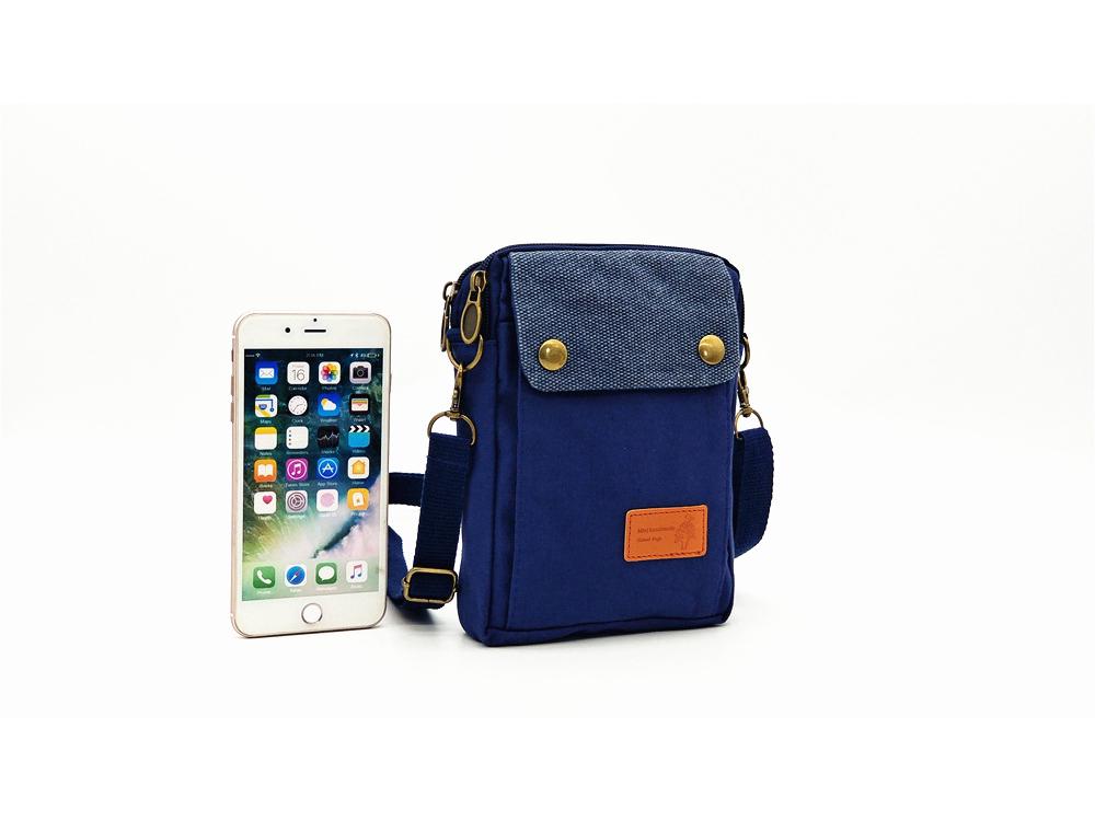 Damen Canvas 3-Reißverschluss Umhängetasche Handytasche - Lässig 2020 Neuer Stil 4-lagige Handtasche