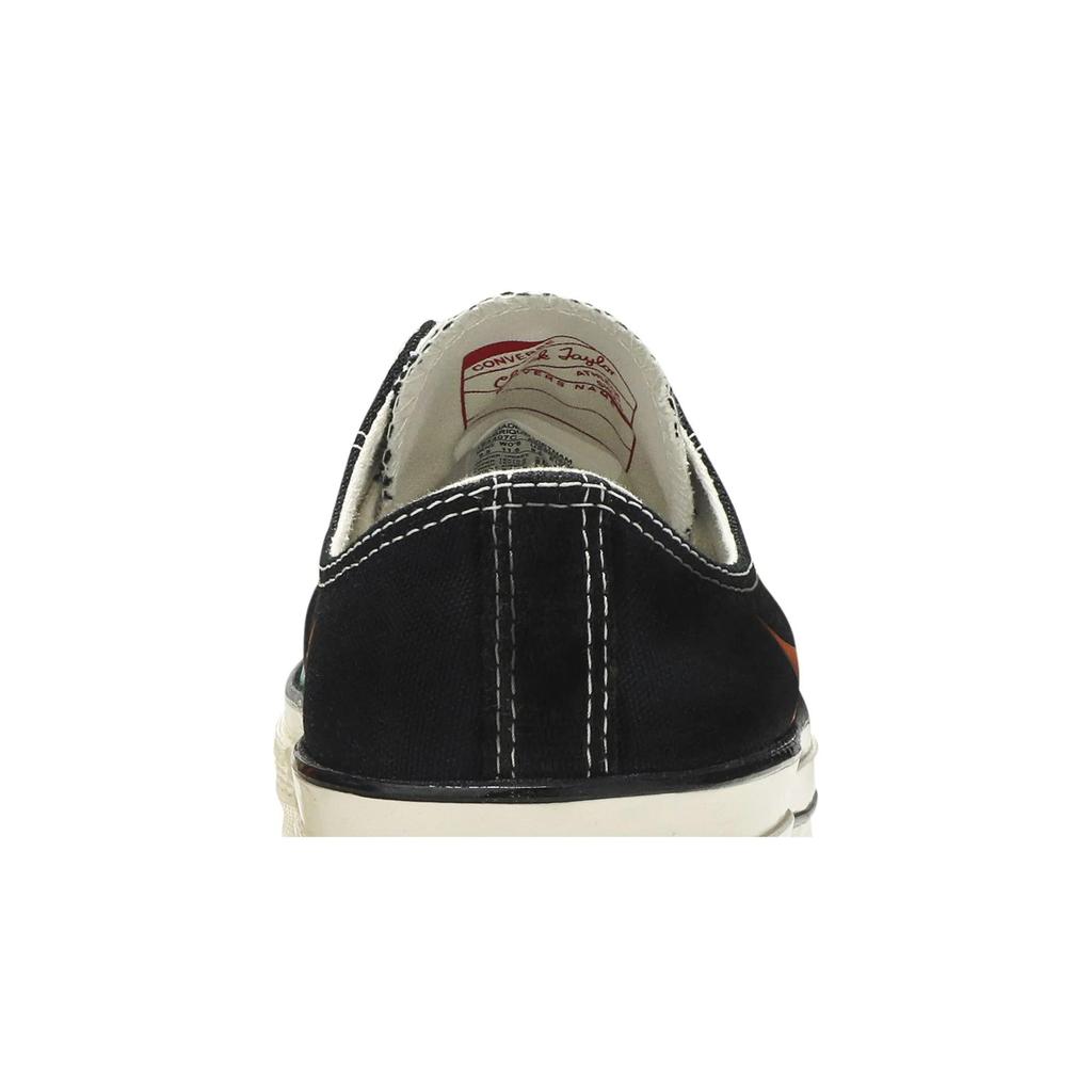 Converse Chuck 70 Low 'Archive Print - Flames' (Unisex) Black / Turf Orange / Egret Canvas Shoes 164407C