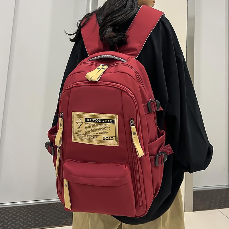 High School Student Backpack Simple Backpack Women's Trendy Fashionable Casual Backpack Travel Bag