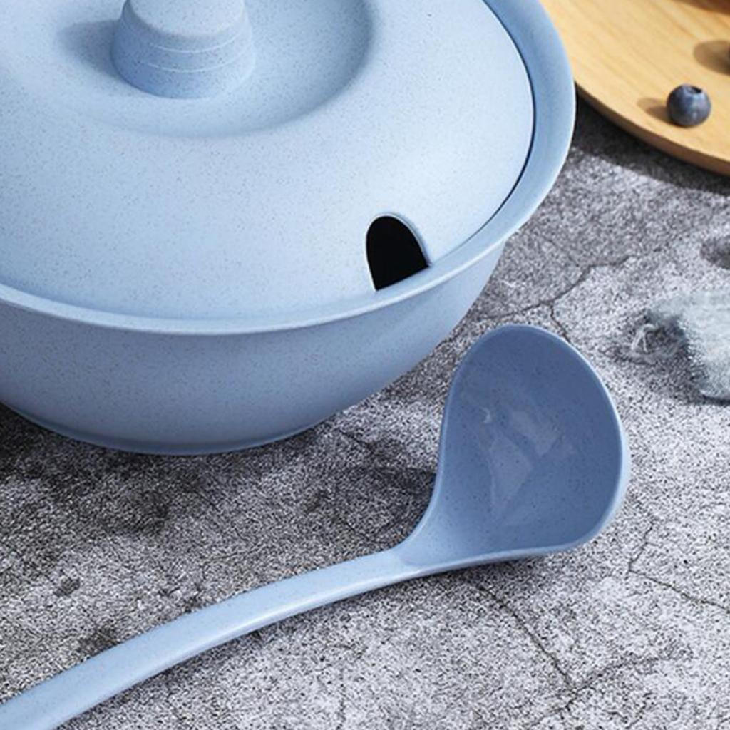 Straw Soup Pot Set Noodles Bowl Resistant With Lid Spoon