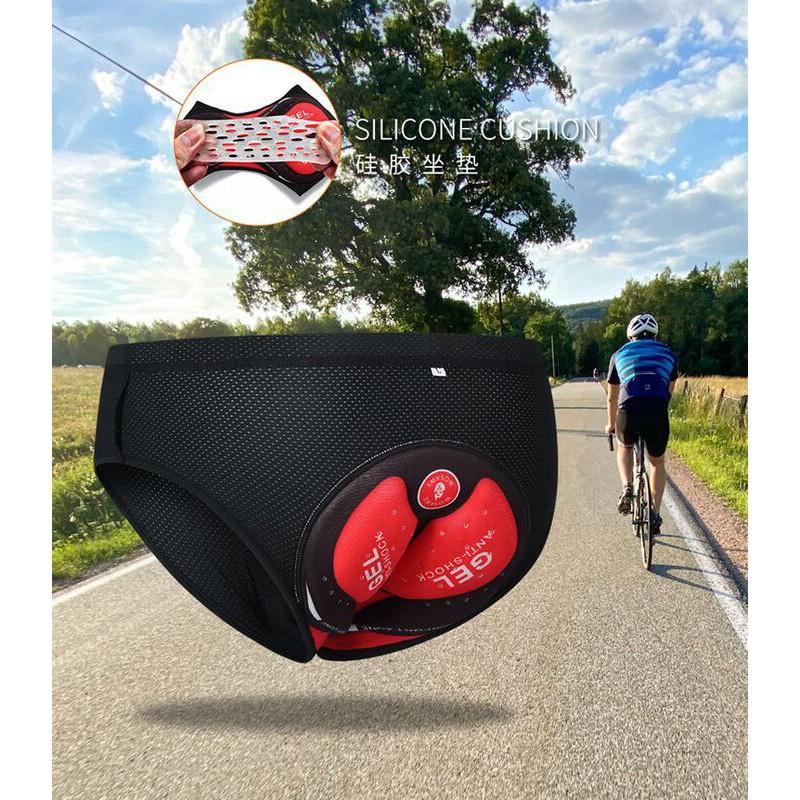 Mens Cycling Shorts With Gel Pad Breathable Quick-Dry Compression Underwear Road Bike Mountain Riding