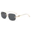 Xiaomi Women Rimless Cutting Square Sunglasses UV400 Alloy Gold Temples Gradient Lens Fashion Shades