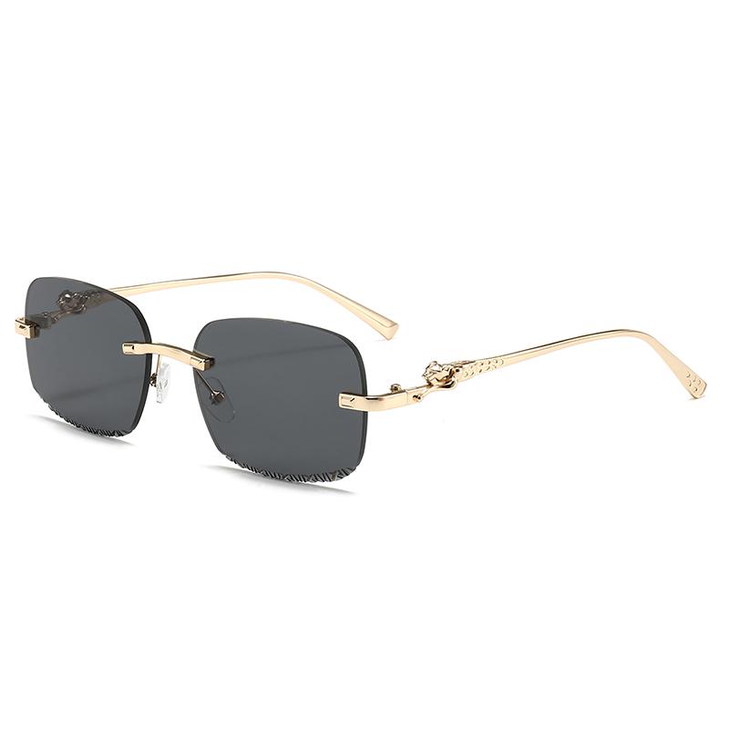 Xiaomi Women Rimless Cutting Square Sunglasses UV400 Alloy Gold Temples Gradient Lens Fashion Shades